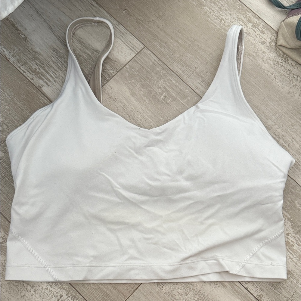 Lululemon Athletica White and Tan Top